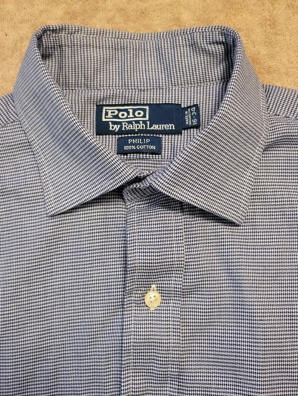 Polo by Ralph Lauren Navy Micro-Check Dress Shirt